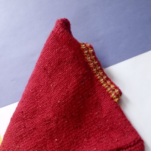 Vintage Handmade Red Zip Up Sweater Jacket - Picture 6 of 7